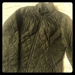 Olive Green Quilted Utility Jacket